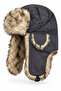 Unisex Pilot Beanie with Headphones, Fur-Lined Winter Hat