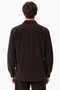 Men's Regular Fit Button-Down Cotton Shirt Men's Button-Down Collar Cotton Velvet Shirt Brown - 3