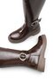 Vega Gala Women's Boots 0012366 Brown Wrinkled Patent Leather - 4