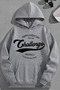 Unisex 3 Thread Cotton Gray Challenge Loose Fit Sweatshirt Hoodie