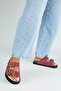 Sevalli 2 Women's Leather Genuine Leather Double Buckle Cherry Slippers - 5