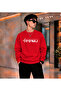 Men's Be Original Typographic Text Printed Crew Neck Casual Regular Fit Sweatshirt