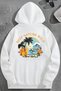 Unisex 3 Thread Cotton White Keepnaturewild Print Loose Fit Sweatshirt Hoodie