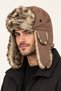 Men's Pilot Hat with Headphones and Fur Detail Winter Beanie - 4