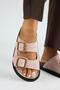 Sevalli 2 Women's Leather Genuine Leather Double Buckle Powder Slippers - 6