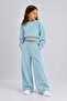 Girl's Oversize Sweatshirt Wide Leg Sweatpants Set 2-Piece Winter Sports Set