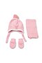 Kitti 0-12 Months Girl's Fleece Scarf Beanie Gloves 3-Piece Set - 2