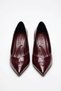 Hentor Women's Heeled Shoes Crocodile Patterned Pointed Toe Stylish Design Thin Heeled Stiletto 2034 Heel 6 cm - 3