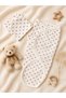 Small Heart Printed Beret with Ears Baby Swaddle