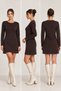 The Minimal Part of the Season |   Women's Long Sleeve Crew Neck Short Modal Dress - 2