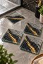 Glass Drain Cover |   Ribbed Glass |   Nero Gold |   4-Piece Set |   15cm X 15cm - 2