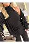 Bitter Brown Turtleneck Buttoned 3-Piece Knitwear Set - 1430 - 3