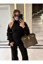 Bitter Brown Turtleneck Buttoned 3-Piece Knitwear Set - 1430 - 2