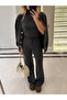 Anthracite Turtleneck Buttoned 3-Piece Knitwear Set - 1430 - 4
