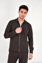 Zippered Classic Collar Shirt Jacket Men's Shirt Jacket Cf26W344817 - 3
