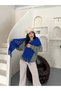 Women's Bohemian Hand-Knitted Motif Tassel Scarf - 5
