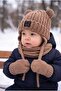 Kitti 0-12 Months Baby Boy & Child Fleece Scarf, Beanie, Gloves 3-Piece Set