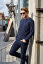 Cotton Relaxed Fit Crew Neck Sweat Men's Sweat 5901257 - 2