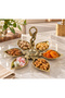 Handmade Brass 6-Piece Snack and Turkish Delight Holder – Decorative Leaf-Shaped Snack and Turkish Delight Serving Tray