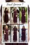 Women's Maxi Length Shoulder Tie Chiffon Dress with Gold Belt in Brown, Beige, Aqua Green - 7