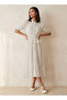 Youth Polka Dot Print Shirt Dress with Ruffles - 2