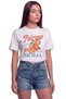 Women's Palermo Sicilia Orange Printed Relaxed Fit T-Shirt White - 5