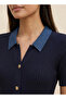 Youth Ribbed Bodycon Dress with Collar - 6