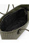 Women's Tan Brown Knitted Patterned Large Shoulder Bag – Daily Use Tote Bag - 2