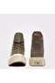 Chuck 70 De Luxe Squared Unisex Khaki Leather Platform Sneaker - 3