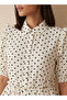 Youth Polka Dot Print Shirt Dress with Ruffles - 3