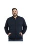 Men's Large Size Navy Blue Vento Pocket Knitwear Cardigan 3Xl-4Xl-5Xl-6Xl