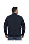 Men's Large Size Melange Navy Blue Vento Pocket Knitwear Cardigan 3Xl-4Xl-5Xl-6Xl - 3