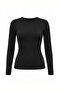 Women's 3-Piece Black Crew Neck Bodysuit - 6
