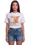 Women's Palermo Sicilia Orange Printed Relaxed Fit T-Shirt White