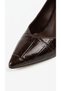 Hentor Women's Stiletto Heeled Shoes with Crocodile Pattern, Pointed Toe, Comfortable and Stylish Design, Hentor 6 cm - 4