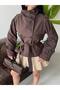 Women's Belted Stand Collar Buttoned Waist-Tied Stylish Casual Trench Coat - 7
