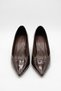Hentor Women's Stiletto Heeled Shoes with Crocodile Pattern, Pointed Toe, Comfortable and Stylish Design, Hentor 6 cm - 3