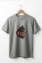 Ataturk Turkish Flag and Wolf Printed Turkish Republic Bozkurt 100% Cotton Crew Neck Basic T-Shirt