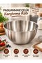 Stainless Steel Mixing Bowl Dough Kneading Bowl Cake Pastry Salad Kitchen Container 26cm