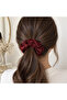 Satin Buckle Burgundy 10-Pack Henna Engagement Wedding Elastic Hair Scrunchie Hair Gift Bachelorette - 3