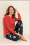 Women'S, Long Sleeve, (Socks Included), Pajama Set - 2