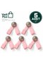 Vadi Plus 5-Piece Pink Foldable Pot Lid and Plate Holder – Wall-Mounted Kitchen Organizer - 5