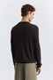 Single Button Ribbed Long Sleeve T-Shirt - 6