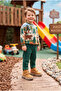 Children's Unisex Tan Comfortable Thermo Sole Double Velcro Boots - 4