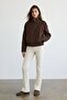 High collar suede bomber jacket