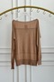 Off-Shoulder Slim Knit Sweater - 2