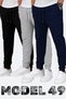 Set of 3 Unisex Ribbed Sweatpants Regular Black Gray Navy Blue Color Sports Sweatpants