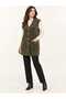 Asez Boutique Women's V-Neck Buttoned Pocketed Long Plush Knitwear Vest 9072 - 3