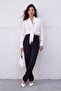 High waist double pleated palazzo pants - 2