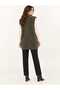 Asez Boutique Women's V-Neck Buttoned Pocketed Long Plush Knitwear Vest 9072 - 6